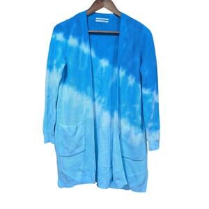 Anthropologie Sweater Womens XS Blue Cardigan DipDye Sky Clouds